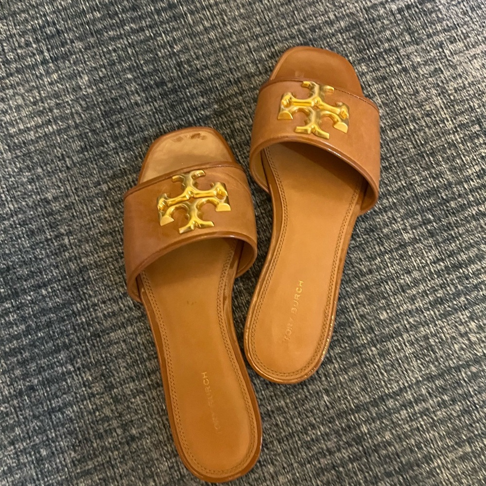 Tory Burch Gold Brown Sandals